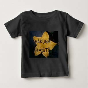 Camiseta Para Bebê Impressão de Arte do Ouro Star Hakuna Matata
