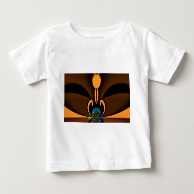 Camiseta Para Bebê Impressão de Contraste de Cor abstrato (Frente)