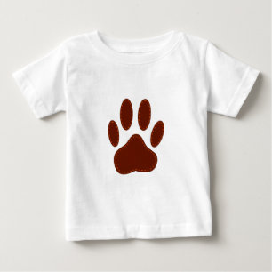 Camiseta Para Bebê Impressão de Pata de Cachorro