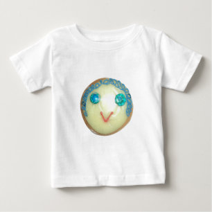 Camiseta Para Bebê Impressão/Gráfico de Cabelo Azul Emoji Art