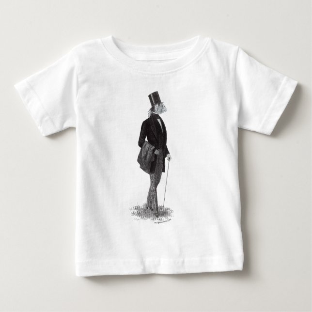 Camiseta Para Bebê Innsmouth lovecraft gentleman (Frente)