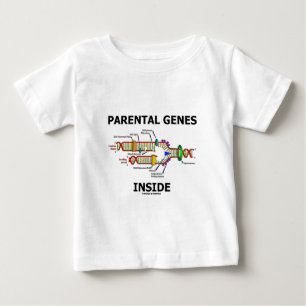 Camiseta Para Bebê Interior parental dos genes (réplica do ADN)