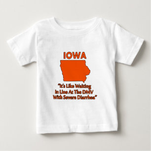 Camiseta Para Bebê Iowa - Como Esperar na Fila do Detran...