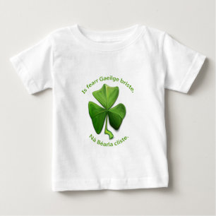 Camiseta Para Bebê Irlandês quebrado é melhor que inglês inteligen