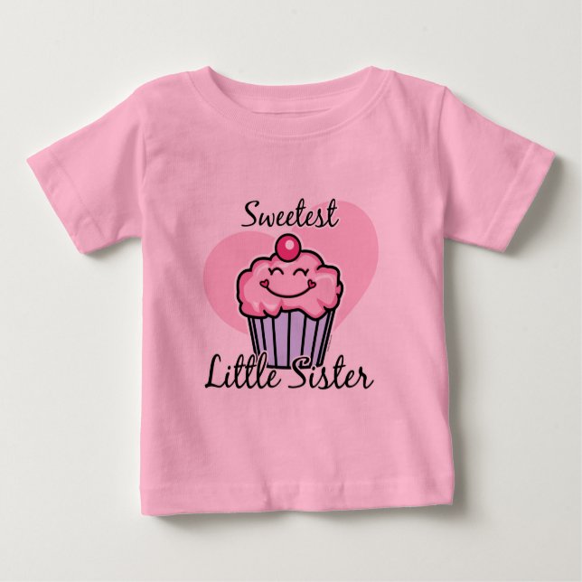 Camiseta Para Bebê Irmã Mais Doce (Frente)