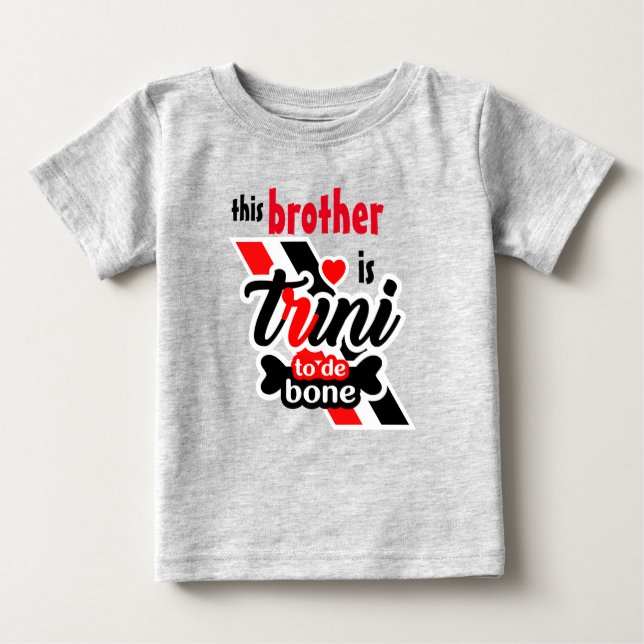 Camiseta Para Bebê Irmãozinho Orgulho Trini (Frente)