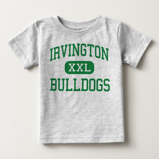 Camiseta Para Bebê Irvington - buldogues - alto - Irvington New York (Frente)