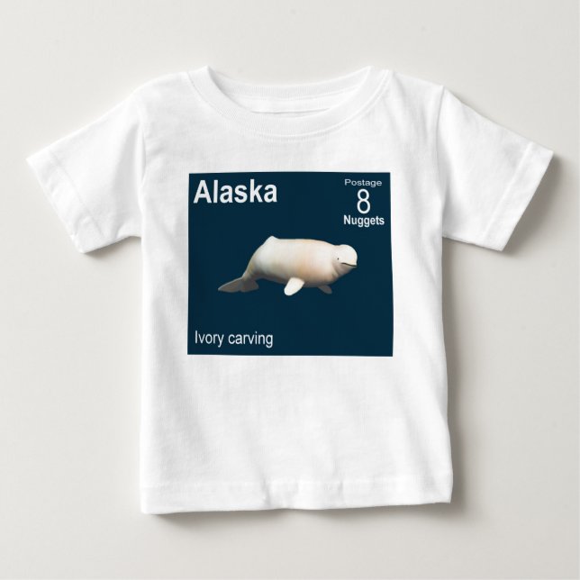 Camiseta Para Bebê Ivory Beluga (Frente)
