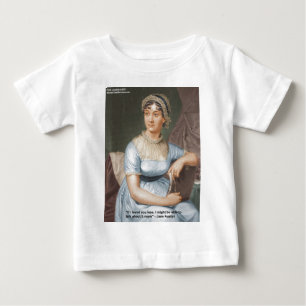 Camiseta Para Bebê Jane Austen Amou Você Menos Citação Em Presentes &