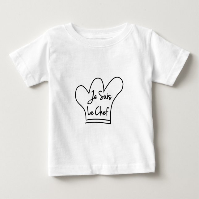 Camiseta Para Bebê Je Suis Le Chef (Frente)