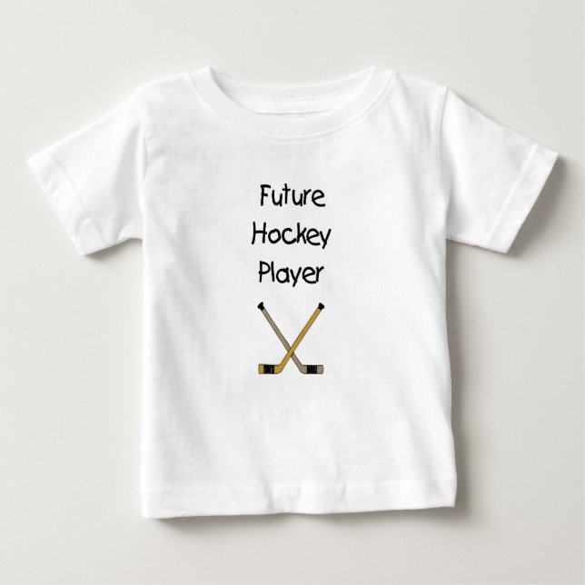 Camiseta Para Bebê Jogador de hóquei futuro (Frente)