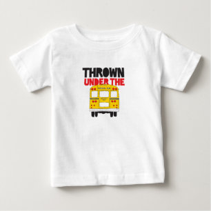 Camiseta Para Bebê Jogue sob a citação engraçada do ônibus escolar am