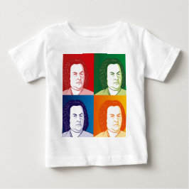 Camiseta Para Bebê Johann Sebastian Bach im Cartoon Stil