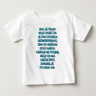 Camiseta Para Bebê John 3:16 Croata