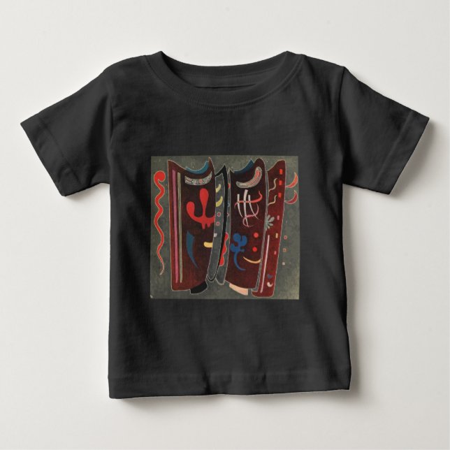 Camiseta Para Bebê Kandinsky Brown com Abstrato suplementar (Frente)