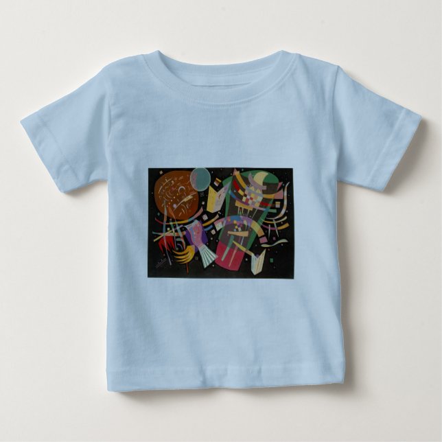 Camiseta Para Bebê Kandinsky Composition X Abstrato Trabalho de arte (Frente)