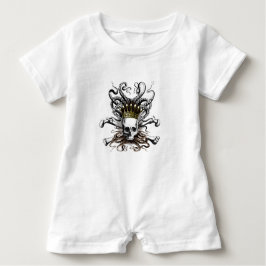 Camiseta Para Bebê King Squid Skull Baby
