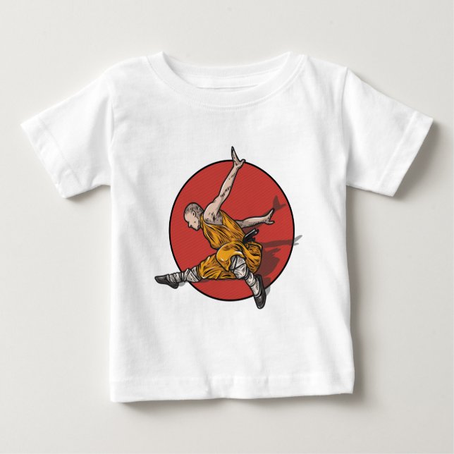Camiseta Para Bebê Kung Fu Ninja Master (Frente)