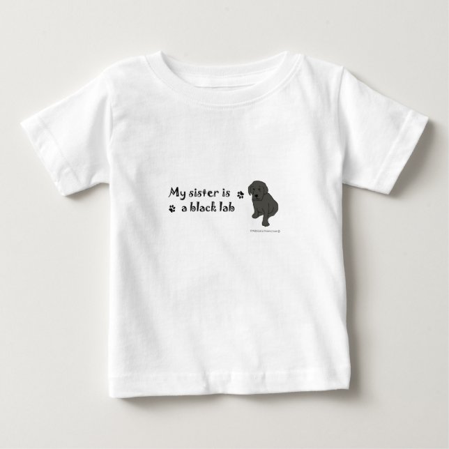 Camiseta Para Bebê laboratório negro (Frente)