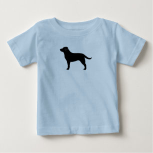 Camiseta Para Bebê Labrador Retriever (Preto)