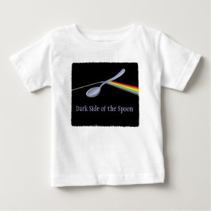 Camiseta Para Bebê Lado escuro engraçado do T da criança da colher