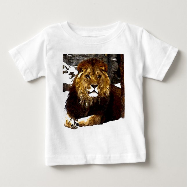Camiseta Para Bebê Leão (Frente)