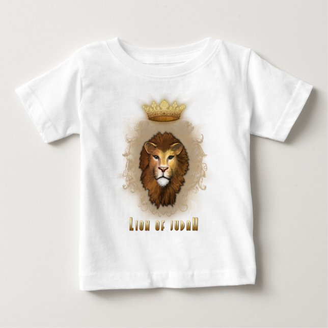 Camiseta Para Bebê Leão de Judah (Frente)