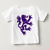 Leão Heráldico 01 - Roxo Fundo