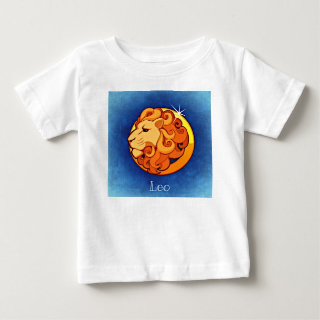 Camiseta Para Bebê Leo, leão (Frente)