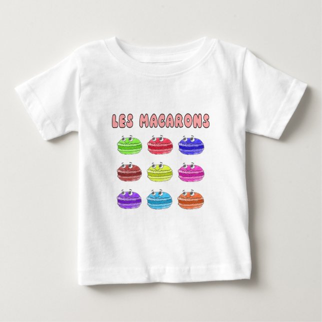 Camiseta Para Bebê Les Macarons — Cartoon (Frente)