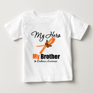 Camiseta Para Bebê Leucemia Fita Meu HERÓI Meu Irmão