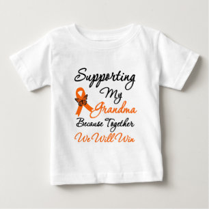 Camiseta Para Bebê Leucemia que apoia minha avó
