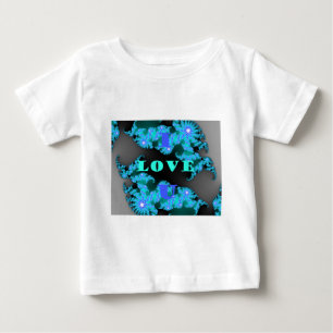 Camiseta Para Bebê Linda e colorida Arte do vetor do universo do amor