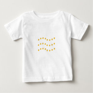 Camiseta Para Bebê Linhas pontilhadas por onda do Ouro