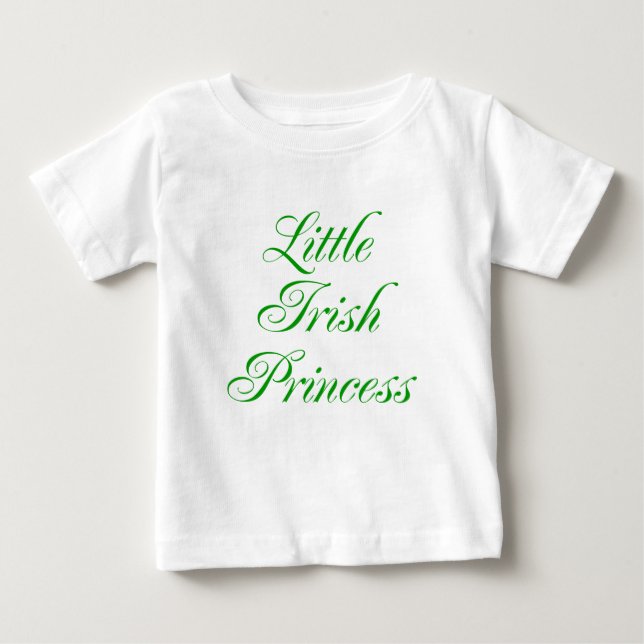 Camiseta Para Bebê Little Irish Princess (Frente)