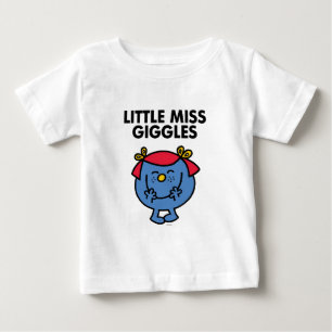 Camiseta Para Bebê Little Miss Giggles Letra negra