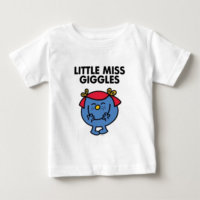 Camiseta Para Bebê Little Miss Giggles | Letra negra (Frente)