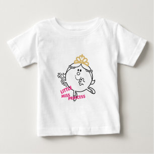 Camiseta Para Bebê Little Miss Princesa Letra rosa