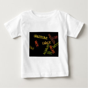 Camiseta Para Bebê Live Life Large Word Art Impressão