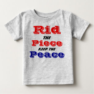 Camiseta Para Bebê livrar a peça mantém a paz
