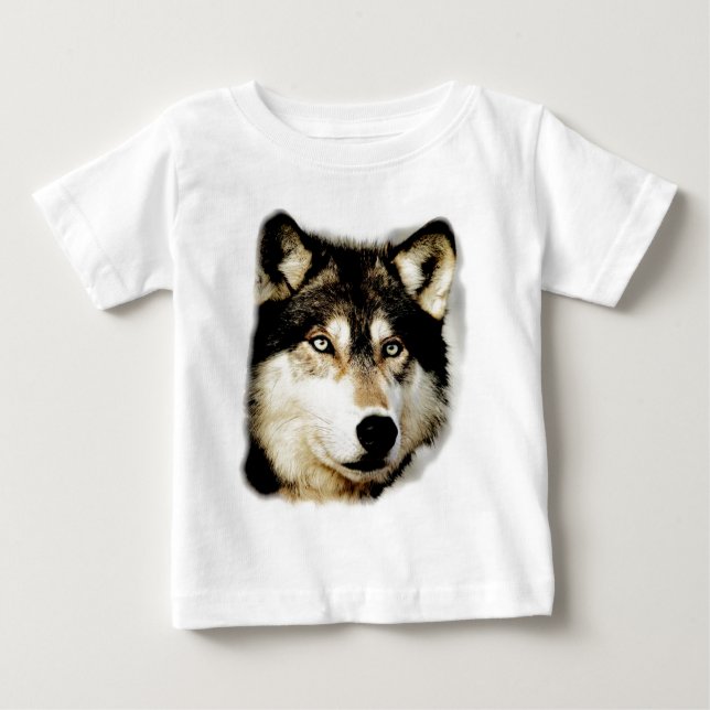 Camiseta Para Bebê Lobo Motivacional Único (Frente)
