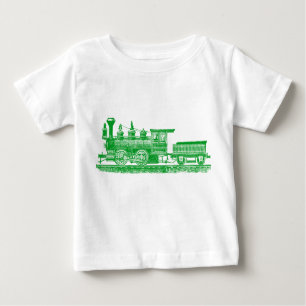 Camiseta Para Bebê Locomotive 02 - Grass Green