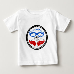 Camiseta Para Bebê Logotipo artístico legal Triathlon