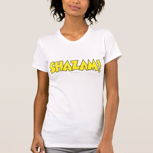 Camiseta Para Bebê Logótipo Shazam Amarelo (Frente)