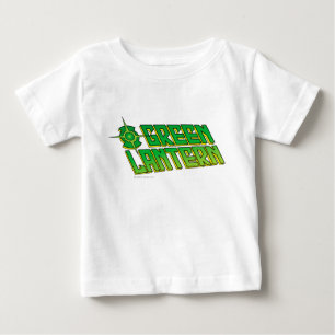 Camiseta Para Bebê Logotipo verde da lanterna - inclinado