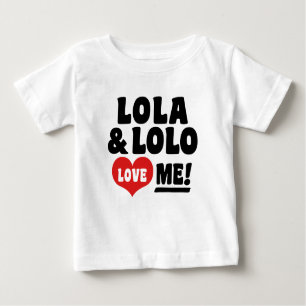 Camiseta Para Bebê Lola e Lolo me amam
