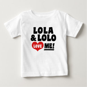 Camiseta Para Bebê Lola e o lolo amam-me