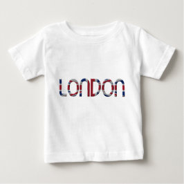 Camiseta Para Bebê London Union Jack British Flag Typografia Elegante
