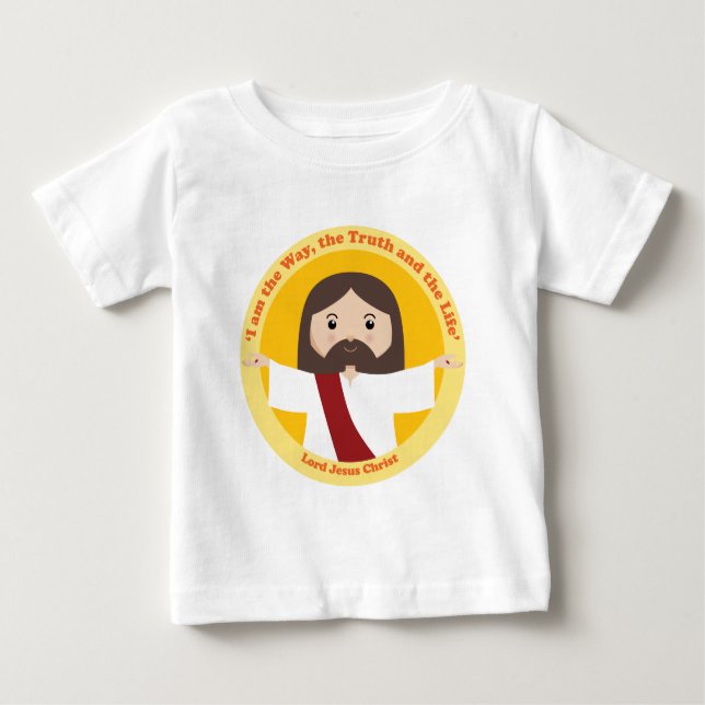 Camiseta Para Bebê Lorde Jesus Cristo (Frente)