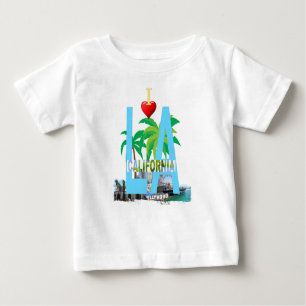 Camiseta Para Bebê los angeles l a california cidade eua américa